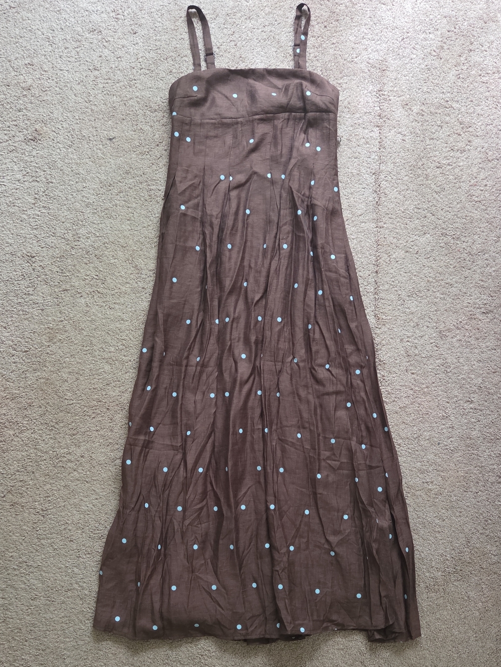 *NWT* Worth Collective Brown Polka Dot Maxi Dress - KLESIS